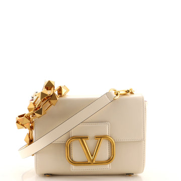 Valentino Stud Sign Shoulder Bag Leather Small