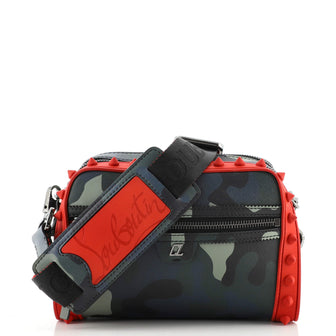 Christian Louboutin Loubitown Crossbody Bag Spiked Printed Leather Medium