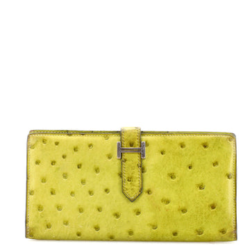 Hermes Bearn Wallet Ostrich Long