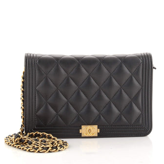 Chanel Boy Wallet on Chain Quilted Lambskin