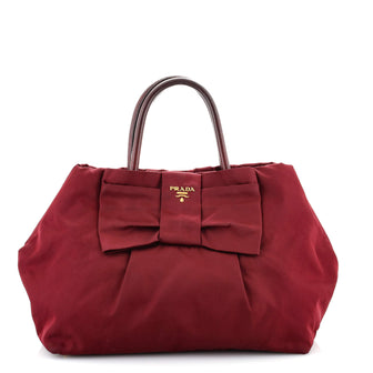 Prada Bow Tote Tessuto Small