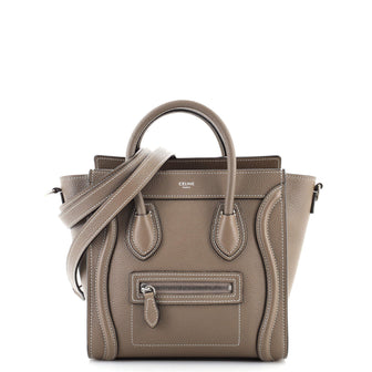 Celine Luggage Bag Grainy Leather Nano