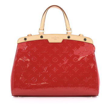 Louis Vuitton Brea Handbag Monogram Vernis MM Red