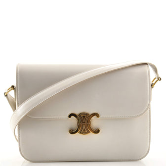 celine triomphe shoulder bag ivory