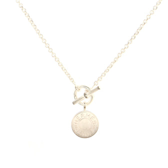 Hermes Amulettes H Confettis Pendant Necklace Sterling Silver