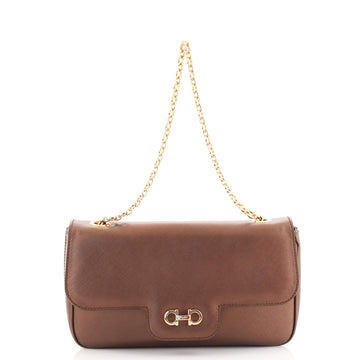 Salvatore Ferragamo Rory Chain Shoulder Bag Saffiano Leather