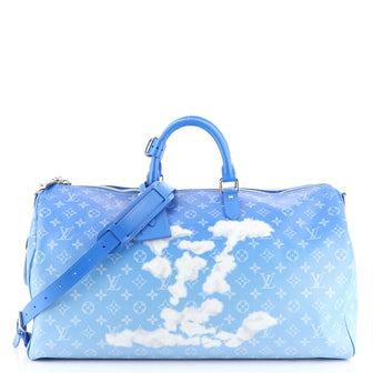 Louis Vuitton Keepall Bandouliere Bag Limited Edition Monogram Clouds 50