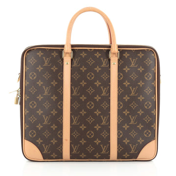 Louis Vuitton Cupertino Briefcase Monogram Canvas Brown