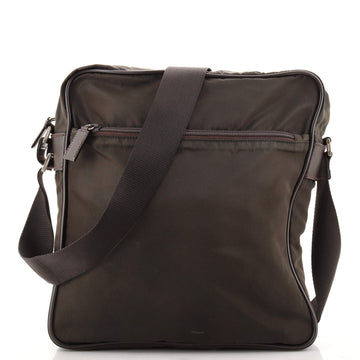 Prada Front Zip Messenger Bag Tessuto Medium