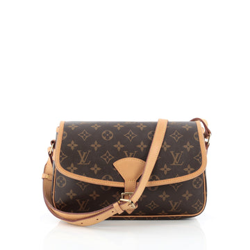 Louis Vuitton Sologne Handbag Monogram Canvas Brown