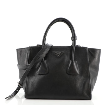 Prada Twin Pocket Tote Glace Calf Medium
