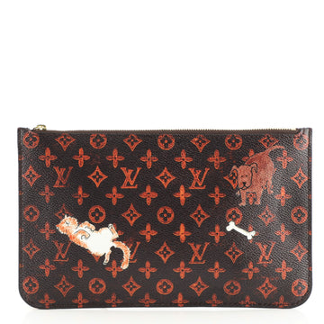 Louis Vuitton Neverfull Pochette Limited Edition Grace Coddington Catogram Canvas Large