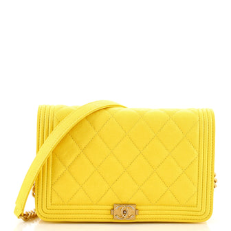 Chanel Boy Wallet on Chain Quilted Caviar