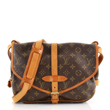 Louis Vuitton Saumur Handbag Monogram Canvas 30