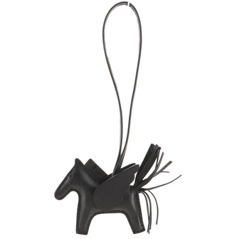 Hermes So Black Pegase Rodeo Bag Charm Leather PM