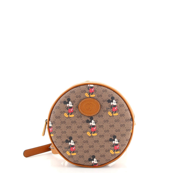 Gucci Disney Mickey Mouse Round Backpack Printed Mini GG Coated Canvas Mini 147185