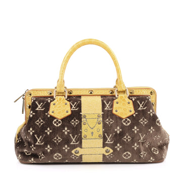 Louis Vuitton Trompe L'Oeil L'Ingenieux Handbag Limited Edition Monogram Velvet with Crocodile