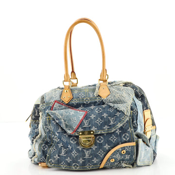 Louis Vuitton Patchwork Bowly Handbag Denim