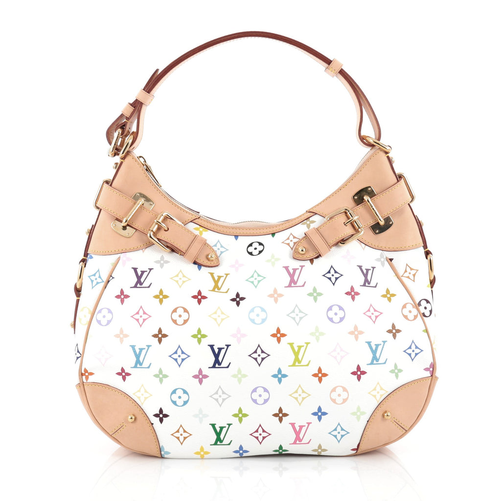 Louis Vuitton White Multicolor Monogram Greta Shoulder Bag