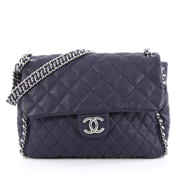 Chanel Chain Around Flap Bag Quilted Leather Maxi