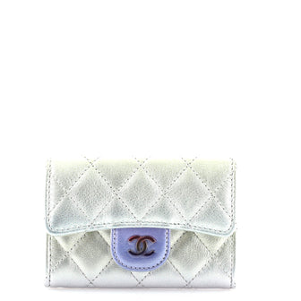 Chanel Classic Flap Card Case Quilted Gradient Metallic Calfskin with Gradient Hardware