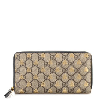 Gucci Zip Around Wallet Printed GG Coated Canvas