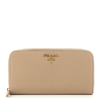 Prada Zip Around Wallet Leather Long