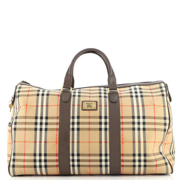 Burberry Vintage Duffle Bag Horseferry Check Canvas Large