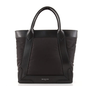 Balenciaga Navy Cabas Zip Tote Nylon with Leather Small