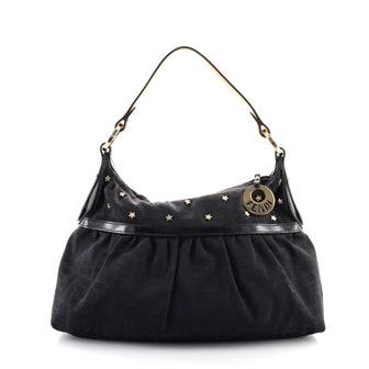 Fendi Chef Hobo Studded Zucca Canvas Large