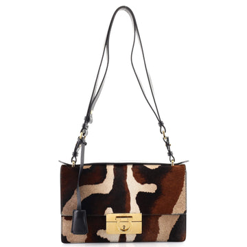 Salvatore Ferragamo Gancio Lock Shoulder Bag Pony Hair Mini