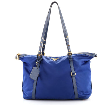 Prada Belted Tote Tessuto and Saffiano Leather Medium
