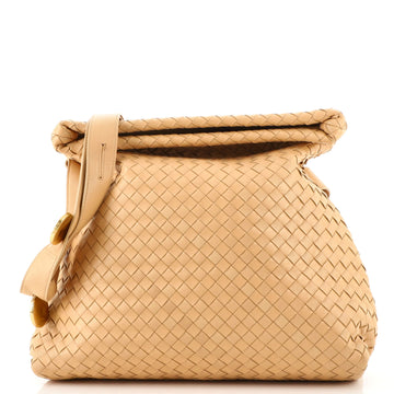 Bottega Veneta Fold Crossbody Bag Intrecciato Leather Medium