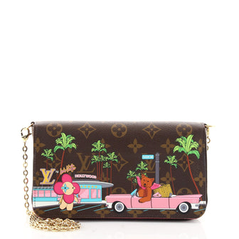 Louis Vuitton Felicie Pochette Limited Edition Vivienne Xmas Monogram Canvas