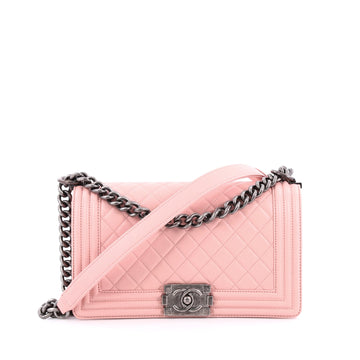 Chanel Boy Flap Bag Quilted Calfskin Old Medium