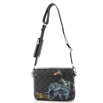 Louis Vuitton Trio Messenger Bag Limited Edition Wild Animals Damier Graphite