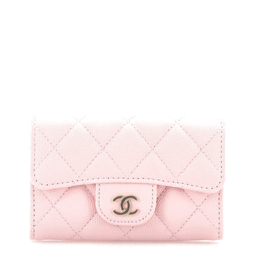 Chanel Classic Flap Card Case Quilted Caviar