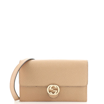Gucci Interlocking Wallet on Chain (Outlet) Leather