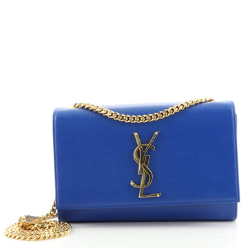 Saint Laurent Classic Monogram Crossbody Bag Grainy Leather Small