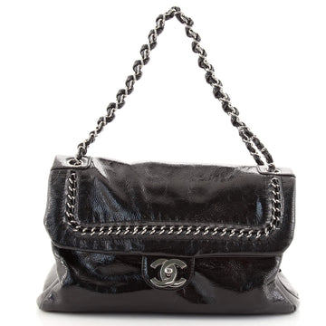 Chanel Luxe Ligne Flap Bag Patent Large