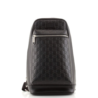 Gucci Signature Slim Crossbody Bag Guccissima Leather Small