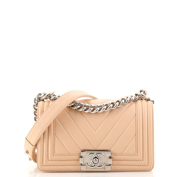 Chanel Boy Flap Bag Chevron Lambskin Small