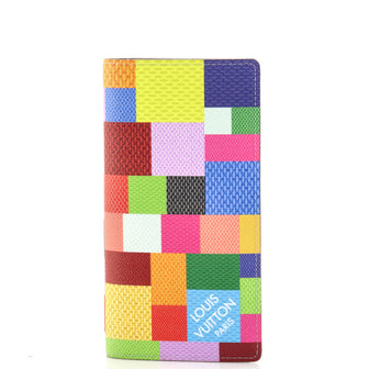 Louis Vuitton Brazza Wallet Limited Edition Multicolor Damier Graphite 3D