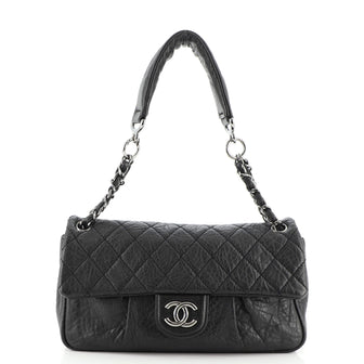 Chanel Lady Braid Chain Flap Bag Quilted Distressed Lambskin Medium