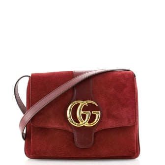 Gucci Arli Shoulder Bag Suede with Leather Medium