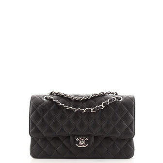 Chanel Classic Double Flap Bag Quilted Caviar Medium