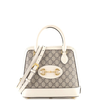 Gucci Horsebit 1955 Top Handle Bag GG Coated Canvas Small