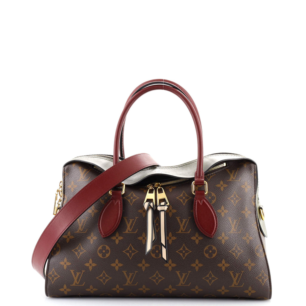 Louis Vuitton Tuileries Handbag Monogram Canvas with Leather