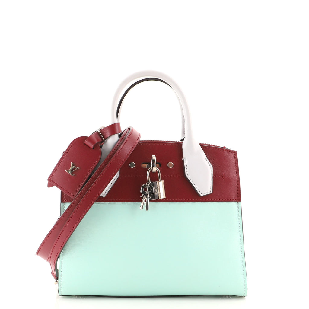 Louis Vuitton City Steamer Handbag Leather Mini