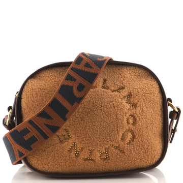 Stella McCartney Logo Camera Bag Faux Shearling Mini